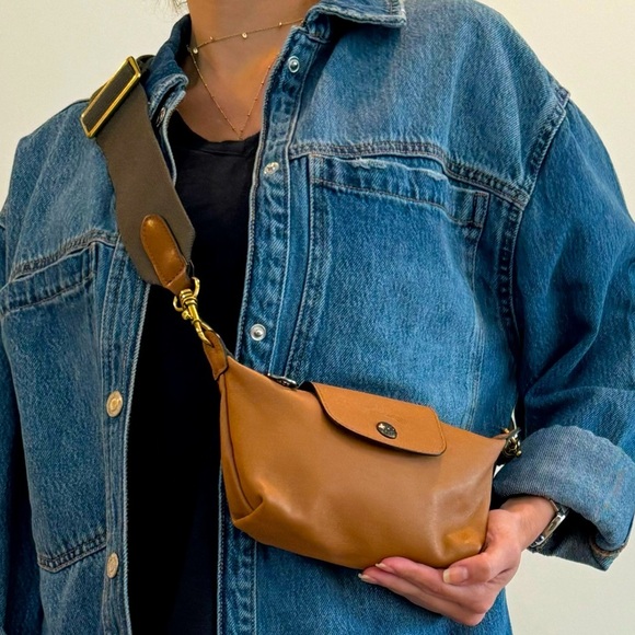 Longchamp Handbags - NEW Longchamp bag authentic crossbody brown tan caramel leather NWT